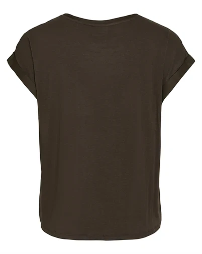 Vila - VIEllette Satin Bluse - Coffee Bean